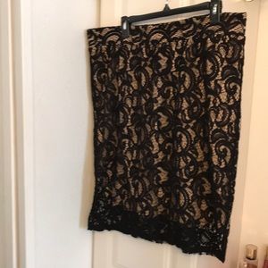 Black lace skirt